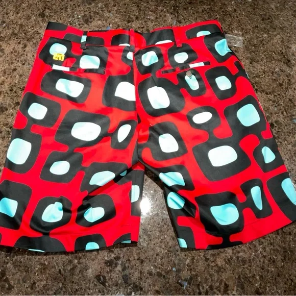 Loudmouth Golf Shorts Men’s Size 36 NEW Discontinued “Atom Smasher” - Picture 2 of 13